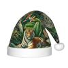 Augenstern Christmas Hat Lion-Zebra-Tropical-Plant Xmas Hat Unisex Santa Hat view 1
