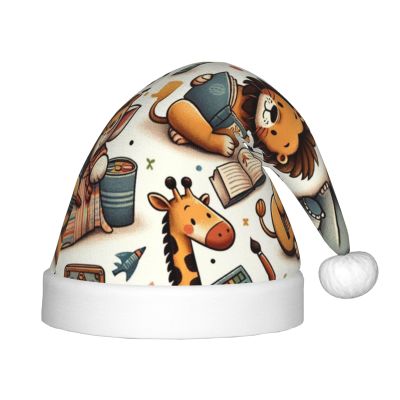 Augenstern Christmas Hat Lion-Monkey-Music-Party Xmas Hat Unisex Santa Hat