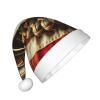 Augenstern Christmas Hat American-Flag-Baseball-Bat-Glove Xmas Hat Unisex Santa Hat view 2