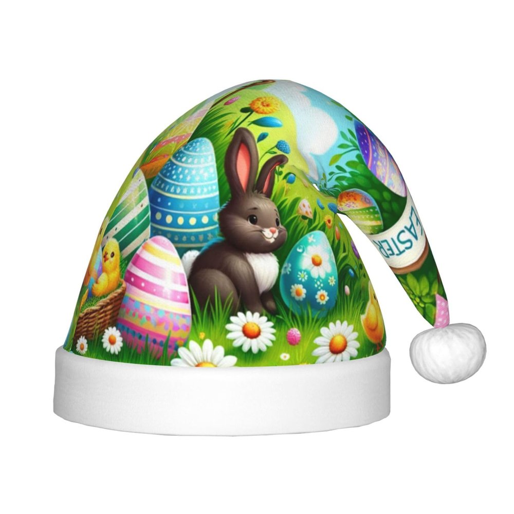 Augenstern Christmas Hat Easter-Rabbit-Eggs Xmas Hat Unisex Santa Hat