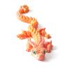 3D Printed Articulated Orange Dragon Toy - Intricate Flexible PLA 3D Dragon Figurine with Movable Joints, Unique Mythical Creature Model, for Collectors view 1