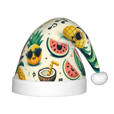 Augenstern Christmas Hat Tropical-Hipster-Fruit-Party Xmas Hat Unisex Santa Hat