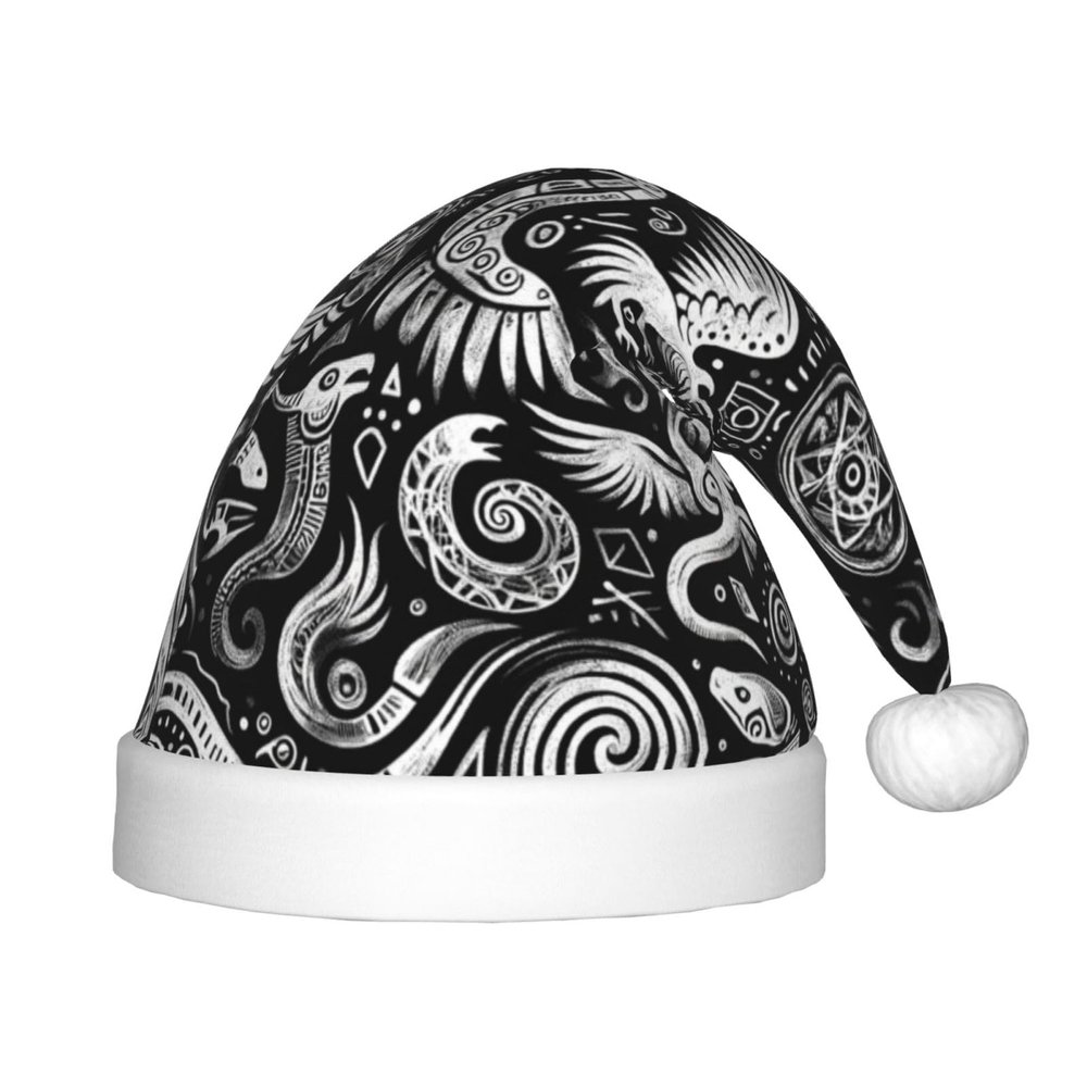 Augenstern Christmas Hat Ancient-Lore-Tribal Xmas Hat Unisex Santa Hat