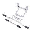 Clxdq-718 Aluminium SOA Servo Mount and Scale Hydraulic Steering Link for 1/10 RC Crawler FIMONDA ROCKJOCK SCX10 II Straight Axle Upgrade (Silver) view 3