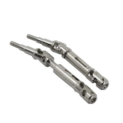 2 Pcs CVD Rear Drive Shaft Metal Drive Shaft for MJX for Hyper Go 14210 14209 1/14 RC Car Upgrade Parts(Silver)