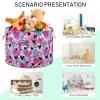 Abstract Purple Pink Heart Pattern Toys Storage Bin with Cotton Rope Large Capacity Clothes Storage Baskets Laundry Hamper Holiday Ornament Box Organizer for Bedroom Bathroom Nursery view 4