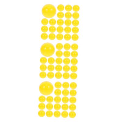 CAXUSD 150pcs Lottery Balls Yellow Ingo Balls Lottery Game Party Activity Props Seamless Plastic Game