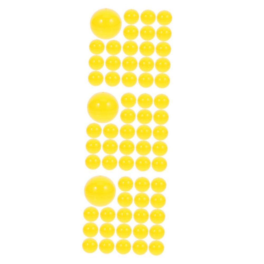 CAXUSD 150pcs Lottery Balls Yellow Ingo Balls Lottery Game Party Activity Props Seamless Plastic Game