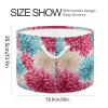 Abstract Chrysanthemum Pattern Toys Storage Bin with Cotton Rope Large Capacity Clothes Storage Baskets Laundry Hamper Holiday Ornament Box Organizer for Bedroom Bathroom Nursery view 2