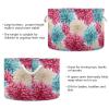 Abstract Chrysanthemum Pattern Toys Storage Bin with Cotton Rope Large Capacity Clothes Storage Baskets Laundry Hamper Holiday Ornament Box Organizer for Bedroom Bathroom Nursery view 3