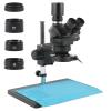 1080P 2K HDMI VGA Type-C C mount video camera 50X 100X 45X Simul-Focal Stereo Trinocular Microscope Phone Soldering PCB Repair(7X-50X) view 1