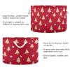 AMmao Cute Christmas Tree Pattern Toys Storage Bin with Cotton Rope Large Capacity Clothes Storage Baskets Laundry Hamper Holiday Ornament Box Organizer for Bedroom Bathroom Nursery view 3