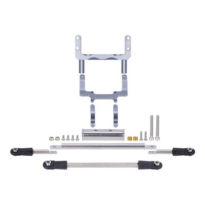Clxdq-718 Aluminium SOA Servo Mount and Scale Hydraulic Steering Link for 1/10 RC Crawler FIMONDA ROCKJOCK SCX10 II Straight Axle Upgrade (Titanium)