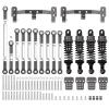 1 Set Metal Chassis Link Rod Tie Rod Mounting Bracket Shock Absorber Kit for MN D90 MN99S for WPL C14 C24 RC Car Upgrade Parts(Gray for WPL) view 1