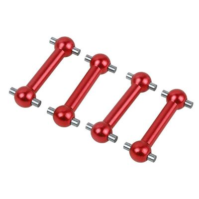 1 Set Remote Control Car Drive Shaft Dog Bone 1:10 Tracked Car Drive Shaft Upgrade Parts for Tamiya TT02/TT02D/TT02S/TT-02(4Pcs Red)