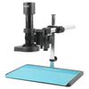 1080P VGA HDMI USB Type-c PC Video Microscope Camera + 180X 300X 200X 500X C Mount Zoomlens 144 LED for Phone CPU Soldering Test(C,200X) view 1