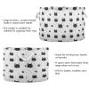 AMmao Black Cat Paw Print Pattern Toys Storage Bin with Cotton Rope Large Capacity Clothes Storage Baskets Laundry Hamper Holiday Ornament Box Organizer for Bedroom Bathroom Nursery view 3