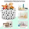AMmao Black Cat Paw Print Pattern Toys Storage Bin with Cotton Rope Large Capacity Clothes Storage Baskets Laundry Hamper Holiday Ornament Box Organizer for Bedroom Bathroom Nursery view 4