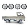 1 Set Rubber Drifting Tires Thin Tire Wheel Kit for WPL D12 D42 RC Truck Road Racing Modification Upgrade Spare Parts(1Set Black) view 2