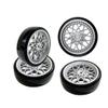 1 Set Rubber Drifting Tires Thin Tire Wheel Kit for WPL D12 D42 RC Truck Road Racing Modification Upgrade Spare Parts(1Set Black) view 3