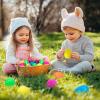 24 PCS Prefilled Easter Eggs with Mini Plush Animals Toys Easter Basket Stuffers/Fillers for Kids Toddlers Plastic Easter Eggs Stuffed Animals Gifts Eggs for Easter Egg Hunt Prizes, Party Favor view 3