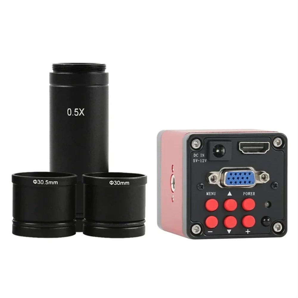 4K 2K 48MP 1080P 55MP HDMI USB Electronic Eyepiece Video Microscope Camera Mounting Size 23.2mm With Ring Adapters 30mm 30.5mm(13MP VGA HDMI)