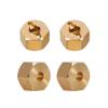 4 Pcs Brass Weighted Wheel Hex Hub 8/9/10MM for 1/10 Rc Crawler Vehicle Axial SCX10 90046 RR10 RGT 86100 MST UTB18 Parts(9mm) view 2