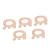 5 Pcs Baby Teether Toys,Wooden Teethers for Babies Wooden Animal Toys, Teething Rings, Toddler Chew Toys, Baby Teething Rings and Wooden Teether Set Suitable for Children Over 36 view 1