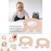 5 Pcs Baby Teether Toys,Wooden Teethers for Babies Wooden Animal Toys, Teething Rings, Toddler Chew Toys, Baby Teething Rings and Wooden Teether Set Suitable for Children Over 36 view 3
