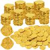 120 PCS Pirate Decorations, 1.38 in Pirate Coins, 0.06 in Spanish Coins Fake Coins Plastic Coins Gold Coins Toys Coins for Kids, Pirate Party Decor Pirate Treasure Game Hunt Party Supplies view 1