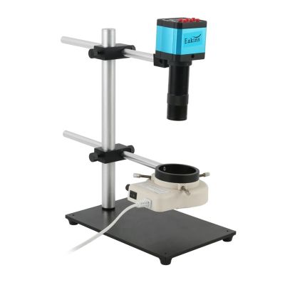 720p 14MP HDMI USB Microscope Camera Rotatable Boom Table Stand 18CM Working Distance for PCB Checking Repair Welding(HDMI USB)