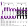 1 Set Metal Chassis Link Rod Tie Rod Mounting Bracket Shock Absorber Kit for MN D90 MN99S for WPL C14 C24 RC Car Upgrade Parts(Purple for MN) view 1