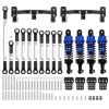 1 Set Metal Chassis Link Rod Tie Rod Mounting Bracket Shock Absorber Kit for MN D90 MN99S for WPL C14 C24 RC Car Upgrade Parts(Navy for MN) view 1