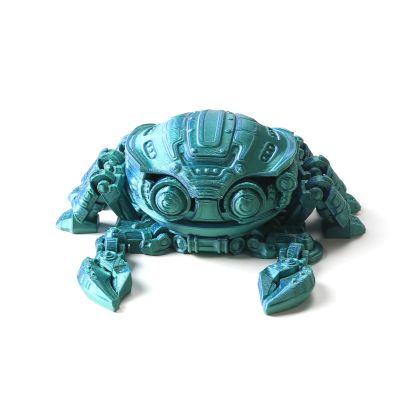 WUALAIER 3D Printed Cyber Crab 3D Animals Toys 3D Printer Toys Eco Friendly PLA Material Flexible Joints Movable Crab Shell Non Toxic Collectible Toy for Childern