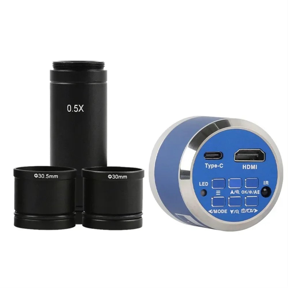LIUZHENZHEN 4K 2K 48MP 1080P 55MP HDMI USB Electronic Eyepiece Video Microscope Camera Mounting Size 23.2mm with Ring Adapters 30mm 30.5mm(12MP 4K HDMI Type-c)