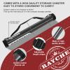 REAHOISY 63" x 30" Poker Mat Poker Table Top, Portable Texas Hold'em Poker Table Topper, Foldable Poker Table Tops w/Storage Cylinder, Non-Slip Rubber for Card Games, Blackjack (Red, 63" x 30") view 3