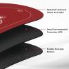 REAHOISY 63" x 30" Poker Mat Poker Table Top, Portable Texas Hold'em Poker Table Topper, Foldable Poker Table Tops w/Storage Cylinder, Non-Slip Rubber for Card Games, Blackjack (Red, 63" x 30") view 4