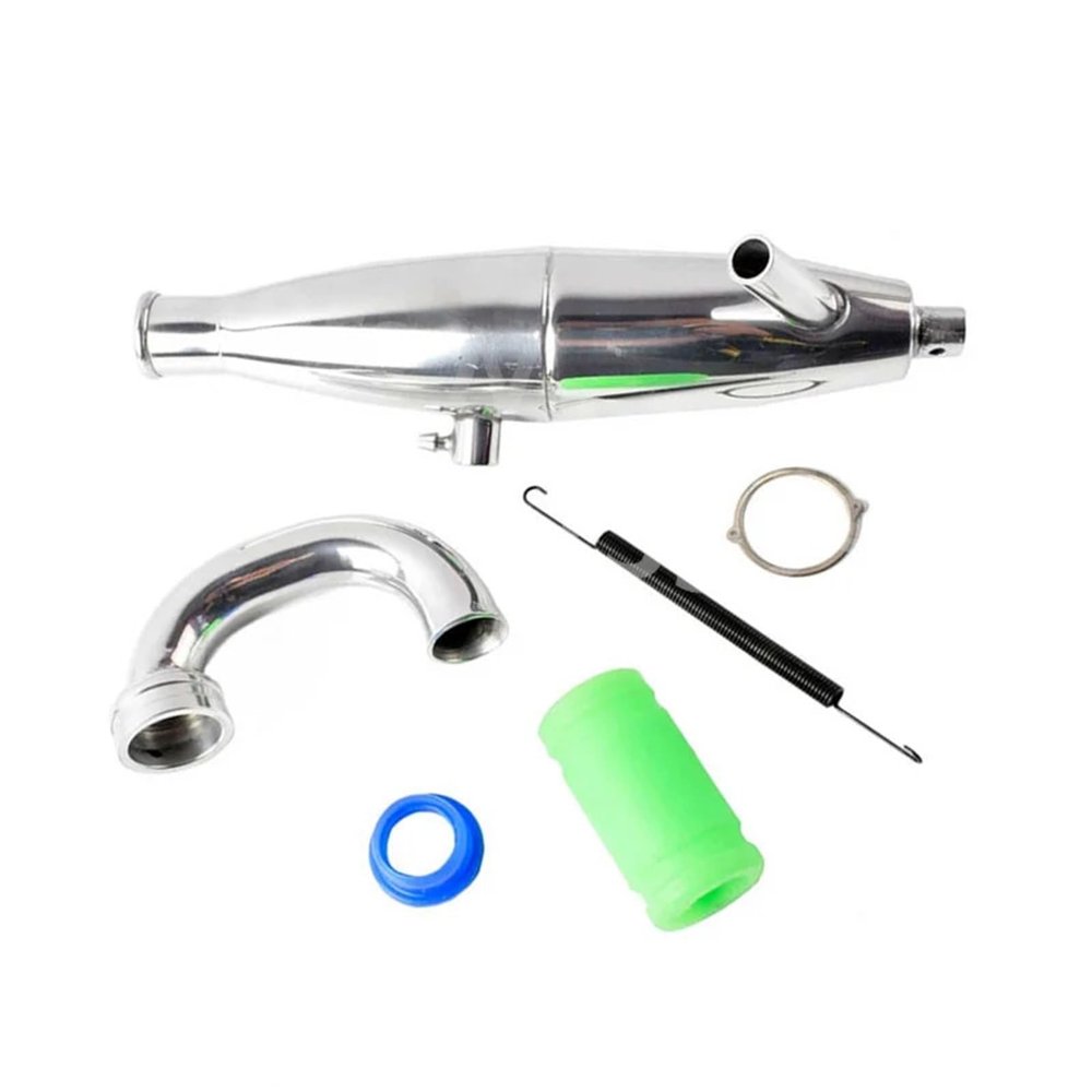 for HSP 85789 Aluminum Exhaust Pipe Set for 1/8 Scale Models RC Nitro Engine Parts Remote Control Cars Buggy Tuck