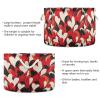 Abstract Red Black White Heart Pattern Toys Storage Bin with Cotton Rope Large Capacity Clothes Storage Baskets Laundry Hamper Holiday Ornament Box Organizer for Bedroom Bathroom Nursery view 3