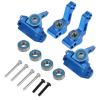 1 Set Metal Front Caster Block Steering Block Rear Stub Axle Bracket Kit for 1/10 for Traxxas 2WD for Slash for Stampede for Rustler RC Car Part(Red 1 Set) view 3