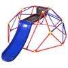6FT Geometric Dome Climber with Slide, Outdoor Playset for Kids 3-8, Metal Climbing Frame with 330lbs Weight Capacity, Backyard Playground for Physical Activity, Agility, and Fun view 1