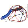 6FT Geometric Dome Climber with Slide, Outdoor Playset for Kids 3-8, Metal Climbing Frame with 330lbs Weight Capacity, Backyard Playground for Physical Activity, Agility, and Fun view 2
