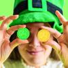 120 PCS St Patricks Day Decorations, 1.4 in Shamrock St Patricks Day Coins, Gold Green Lucky Coins Fake Coins Plastic Coins St Patricks Day Gold Coins, Shamrock Decoration St Patricks Day Party Favor view 4