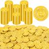 120 PCS Gold Coins, 1.4 in Plastic Gold Coins, 0.08 in Thick Fake Coins Pirate Coins Tokens Play Coins for Kids, Pirate Treasure Classroom Reward Adventure Theme Party Supplies for Pirate Party view 1