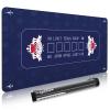 REAHOISY 70" x 35" Poker Mat Poker Table Top, Portable Texas Hold'em Poker Table Topper, Foldable Poker Table Tops w/Storage Cylinder, Non-Slip Rubber for Card Games, Blackjack (Blue, 70" x 35") view 1
