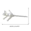3D Printed Cat Toy - Vertical Pupils, Cute Animal Design Home Decor & Stress Relief Fidget Toy, Perfect 3D Cat Gifts (White) view 4