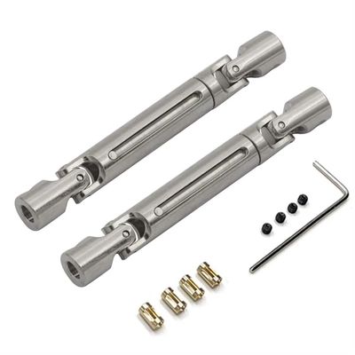 FGUwNU Metal Drive Shaft Driveshaft Compatible with 1/12 RC Cars Upgrade Parts Accessories MN168 MN82 MN78 3mm to 4mm Shaft Sleeve(Silver)