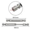 FGUwNU Metal Drive Shaft Driveshaft Compatible with 1/12 RC Cars Upgrade Parts Accessories MN168 MN82 MN78 3mm to 4mm Shaft Sleeve(Silver) view 2
