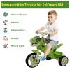 Dinosaur Kids Tricycle for Rider- Toddlers Kid Trike Bike Big Wheel with Music, Storage Basket,Indoor/Outdoor Preschool Daycare Kids Bike,Best Gift for 3-7 Year Old Girls & Boys (Green) view 4