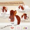 Joniuuca 2026 New Realistic Bunny Toy for Easter, Interactive Jumping and Twitching Bunny with Shaking Ears, Lifelike Rabbit Toy for Kids, Bunny Plush Toy with Realistic Movements(Brown) view 3